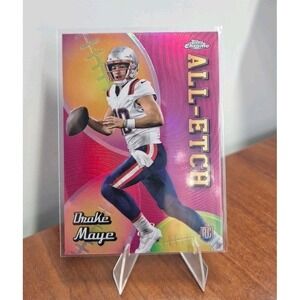 2024 Topps Chrome - All-Etch Drake Maye #CAE-DM Pink Refractor (RC)